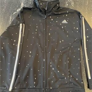Adidas Kids Black Jacket with Subtle Star Accents
